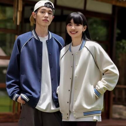 380g Retro Trendy Cotton Fashion Baseball Jacket