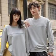 400g Liquid Cotton Drop Shoulder Crew Neck