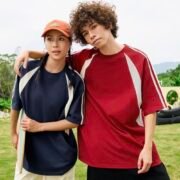 Color Block Trendy Casual Sports Drop Shoulder Crew Neck — изображение 3