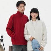 380g Retro Trendy Cotton Stand Collar Zip Jacket — изображение 2