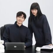 400g Liquid Cotton Stand Collar Zip-Up Jacket — изображение 2