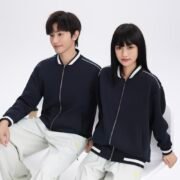 400g Five-Layer Interlock Liquid Cotton Zip-Up Baseball Jacket — изображение 2