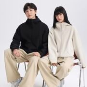 400g Liquid Cotton Hooded Zip-Up Streetwear Jacket - immagine 4