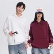 400g Five-Layer Interlock Liquid Cotton Solid Color Drop Shoulder Hoodie — изображение 2