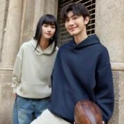 400g Five-Layer Interlock Liquid Cotton Solid Color Drop Shoulder Hoodie