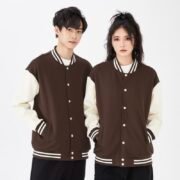Streetwear Drop Shoulder Baseball Jacket