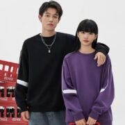 380g Retro Cotton Patchwork Drop Shoulder Crew Neck - Image 3