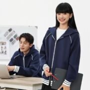 380g Retro Trendy Cotton Drop Shoulder Zip Jacket — изображение 3