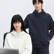 400g Five-Layer Interlock Liquid Cotton Streetwear Raglan Sleeve Zip-Up Jacket — изображение 3