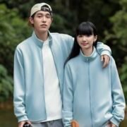 380g Retro Trendy Cotton Stand Collar Zip Jacket