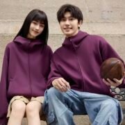 400g Liquid Cotton Hooded Zip-Up Streetwear Jacket - immagine 2