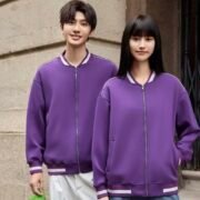 400g Five-Layer Interlock Liquid Cotton Zip-Up Baseball Jacket — изображение 3