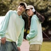 380g Anti-static Heavy Fleece Streetwear Oversized Contrast Raglan Sleeve Pullover Hoodie