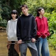 380g Retro Cotton Drop Shoulder Pullover Hoodie