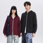 400g Liquid Cotton Drop Shoulder Zip Up Jacket — изображение 3