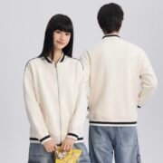 400g Five-Layer Interlock Liquid Cotton Zip-Up Baseball Jacket — изображение 4