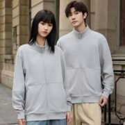 360g Retro Cotton Future-Inspired Stand Collar Jacket