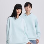 400g Five-Layer Interlock Liquid Cotton Solid Color Drop Shoulder Hoodie — изображение 3