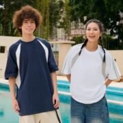 Color Block Trendy Casual Sports Drop Shoulder Crew Neck — изображение 4