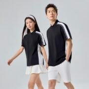 50s Color Block Half Zip Stand Collar T-shirt - Ảnh 3
