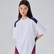 American Loose Fit Color Block Structured T-shirt - Ảnh 3