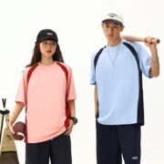 32S Double Yarn Color Block Drop Shoulder Crew Neck T‑shirt — изображение 2