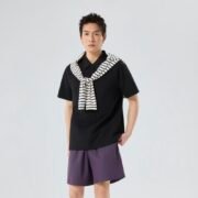 Sorona® Solid Color Fashion Brand Spread Collar Polo Shirt (7A Antibacterial, 230GSM) — изображение 3