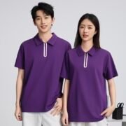 40S 220G Half-Zip Color Contrast Seamless Bonded Casual Minimalist Polo Shirt - Ảnh 4
