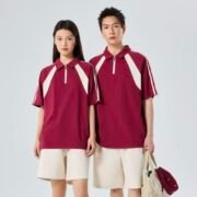 American Style 3-Stripe Half Zip Polo (200g Pure Cotton) - Ảnh 2