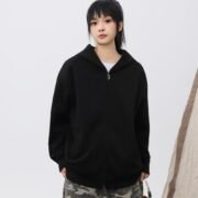 Vintage Cotton Double Zip Hoodie (350G) - Ảnh 2