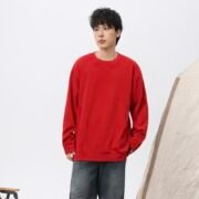 Vintage Trendy Cotton Crew Neck Sweatshirt (300G) - Image 4