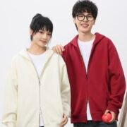 Vintage Cotton Double Zip Hoodie (350G)
