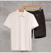 Solid Color Lapel Polo Shirt - Image 2