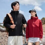 75D T800 Waterproof & Breathable Mesh Hooded Single-Layer Jacket – Bild 3