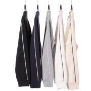 380g Heavyweight Ring-Spun Cotton Contrast Tipping Slight Drop Shoulder Crew Neck Sweatshirt – Bild 3